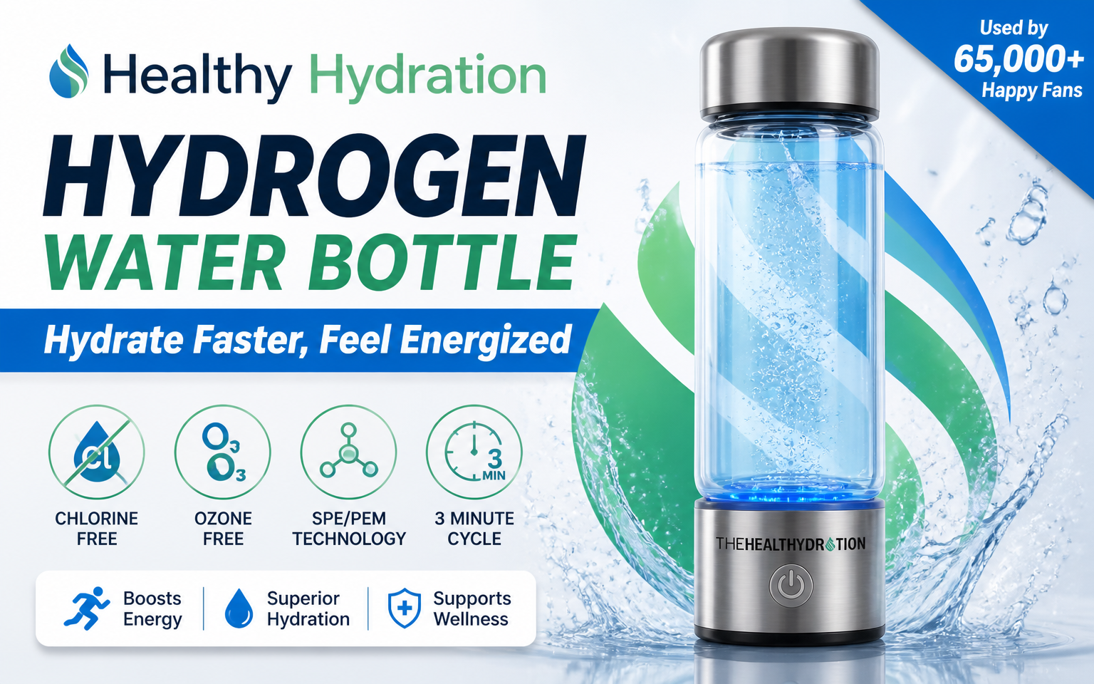 Healthy Hydration Hydrogen Water Bottle