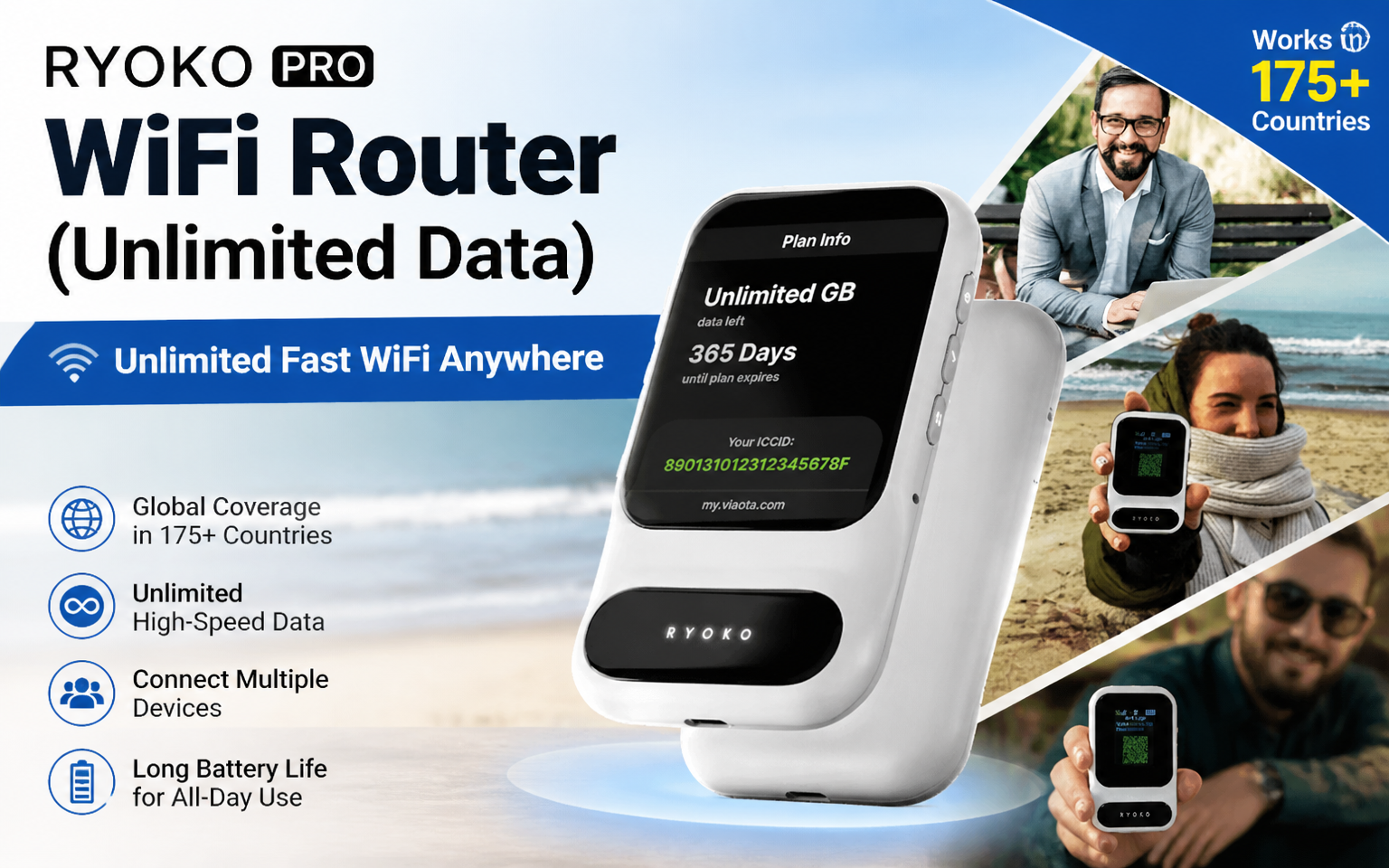 Ryoko PRO - Wifi Router (Unlimited Data)