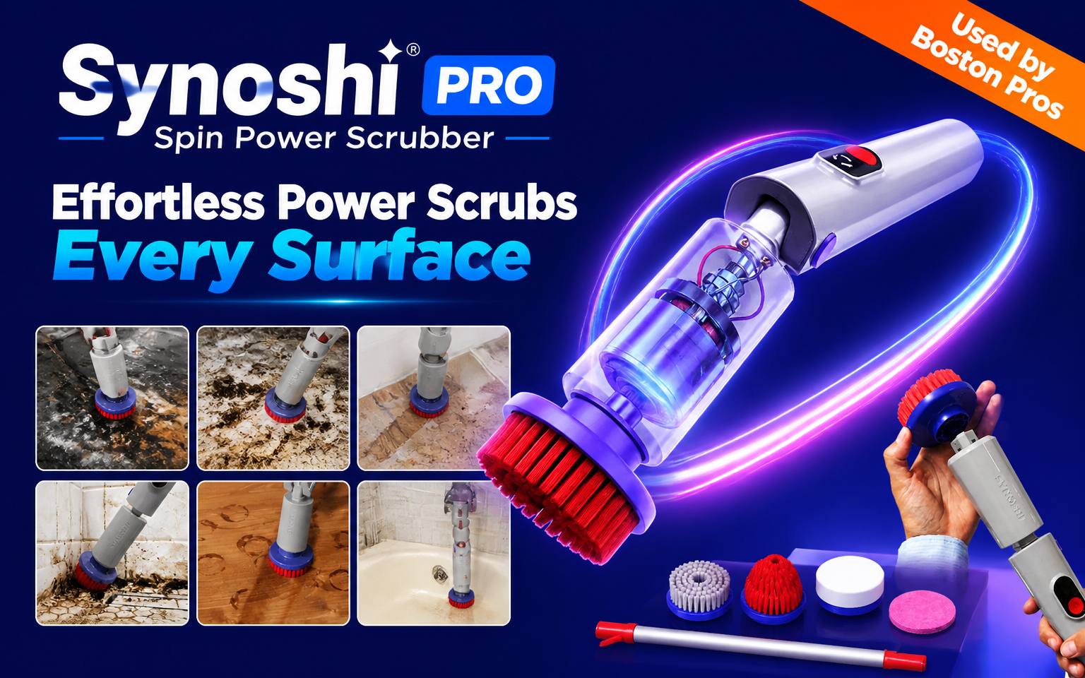 Synoshi PRO - Spin Power Scrubber