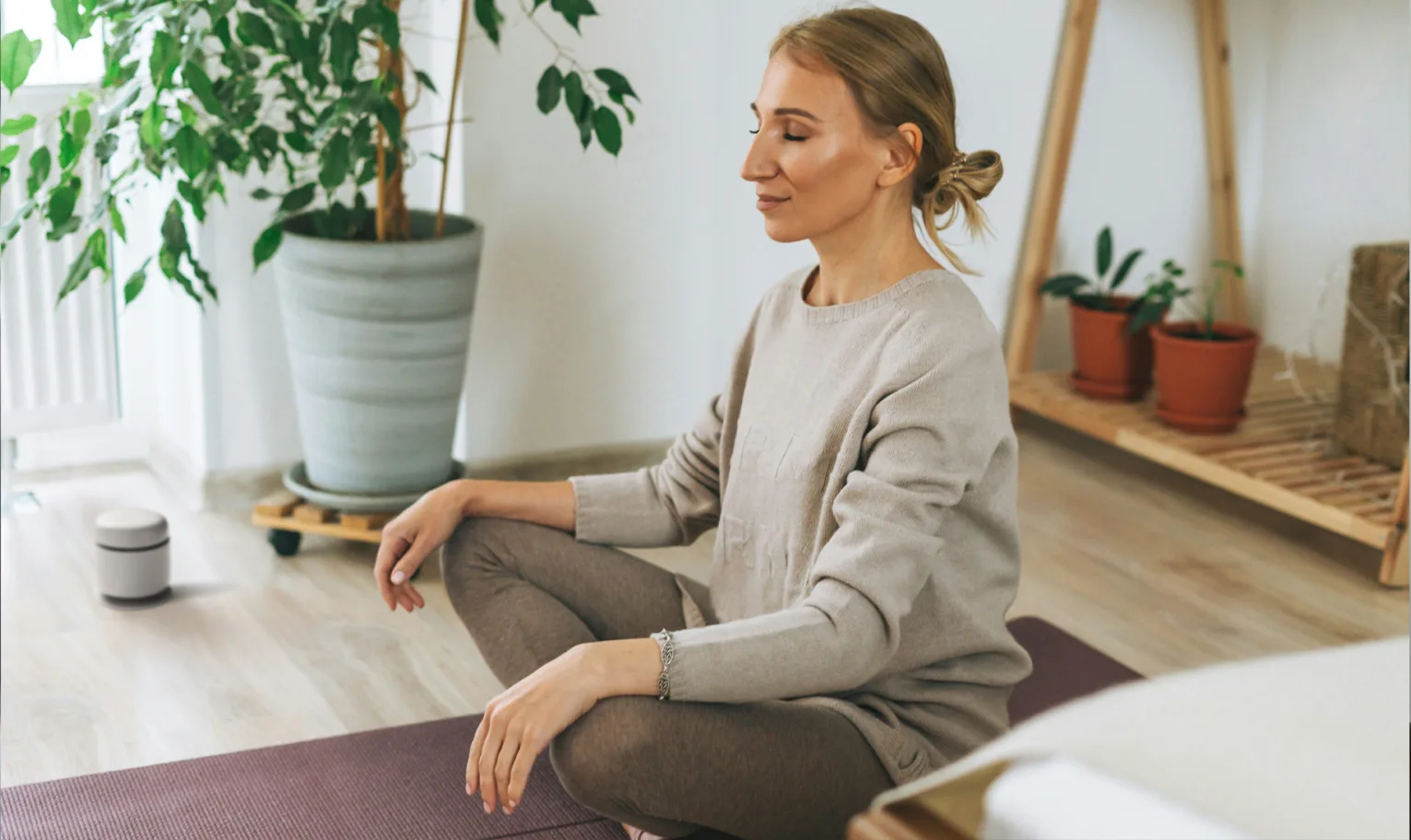 AromaAmplifier in use during a meditation session