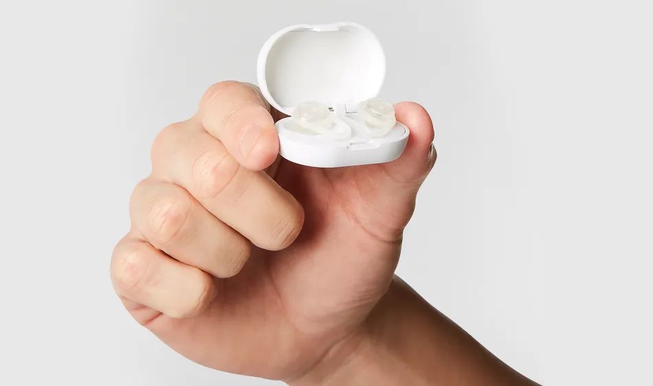 Hears earplugs, case, and ear tips displayed with packaging