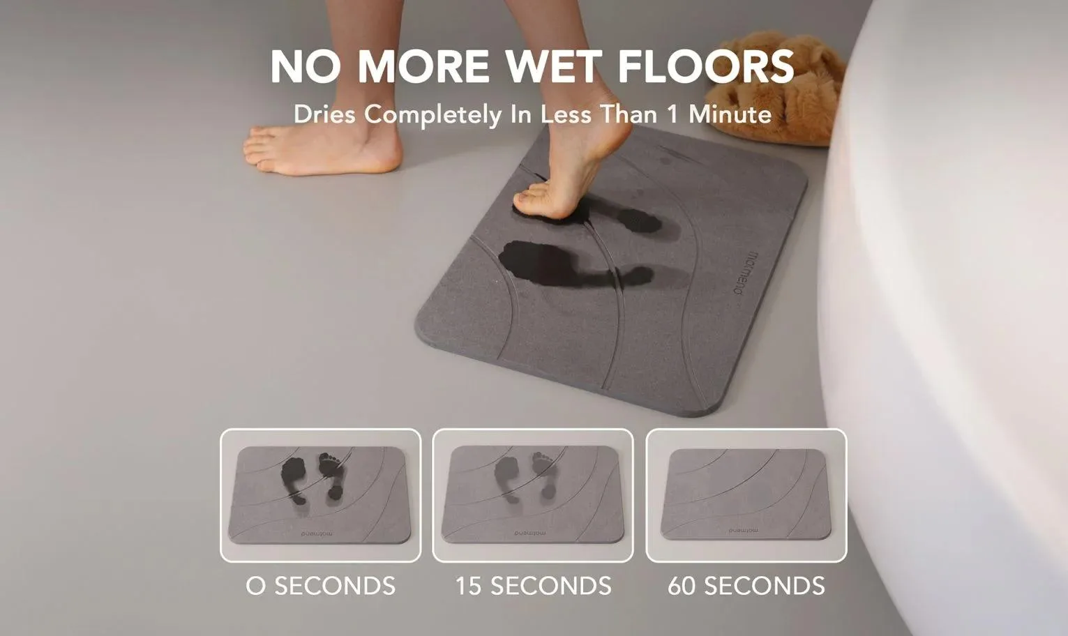MatMend vs. A Regular Fabric Bath Mat