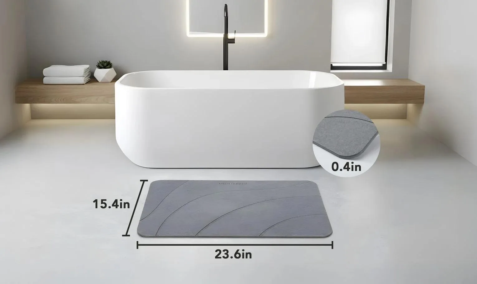 MatMend bath mat and its branded packaging box