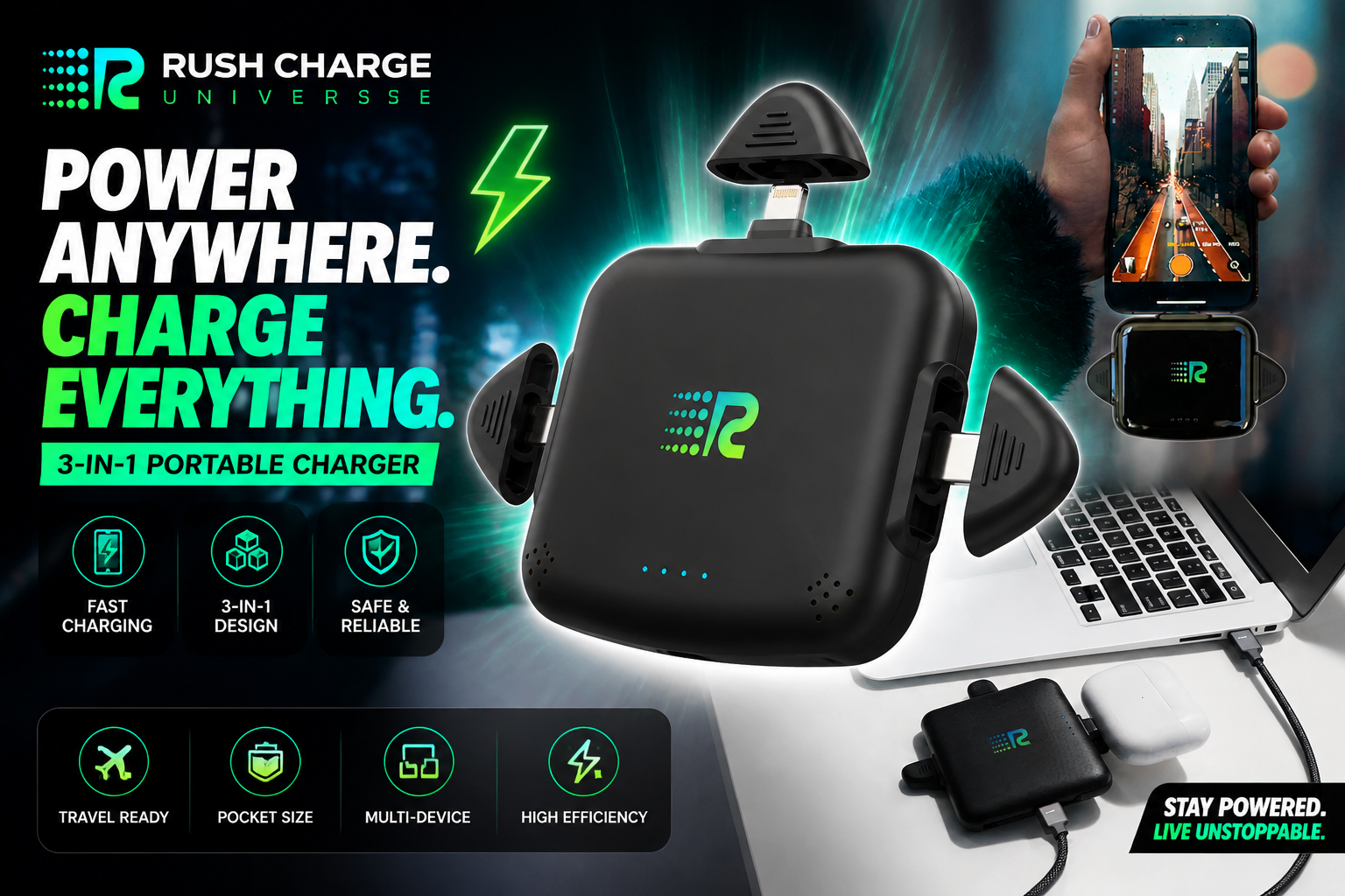 Rush Charge Universe Review: Is A Cable-Free 3-in-1 Charger Actually Worth It?