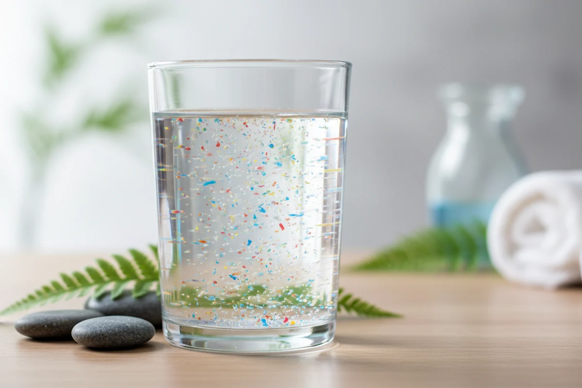 Diagram illustrating the journey of microplastics through the human body