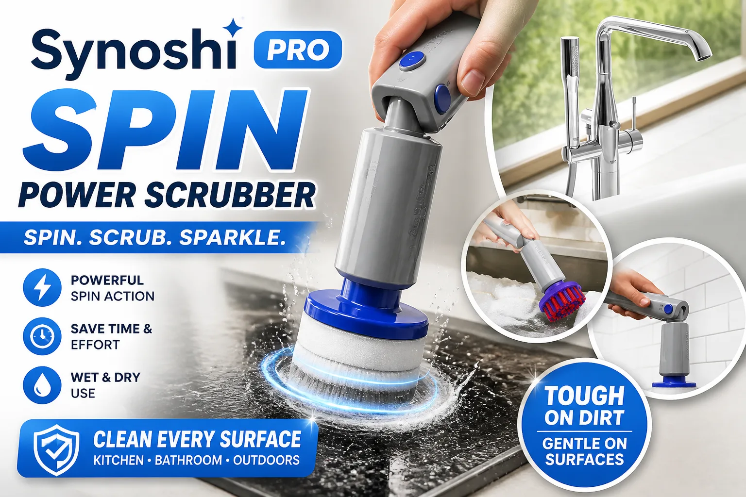 Synoshi Pro Spin Power Scrubber Review: Can It Really Clean Every Surface In Your Home?