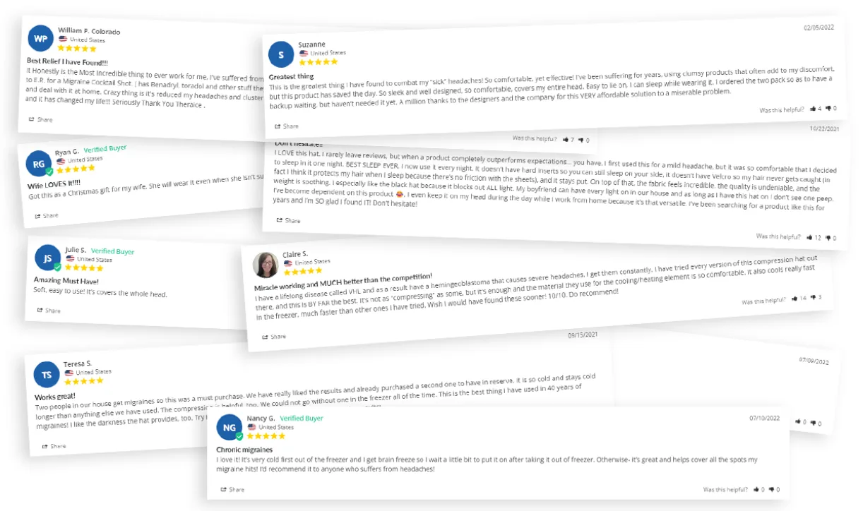 Collage of customer review screenshots with star ratings and testimonials