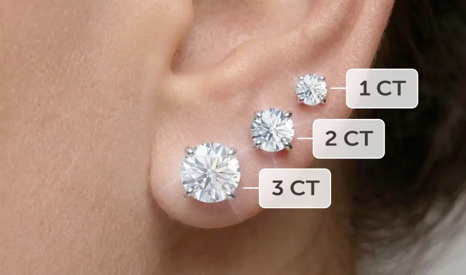 Close-up of Voss+Agin diamond earring sparkle
