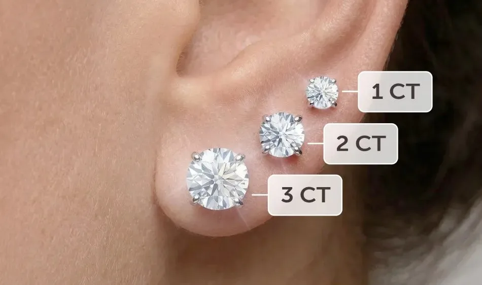 Close-up of Voss+Agin diamond earring sparkle