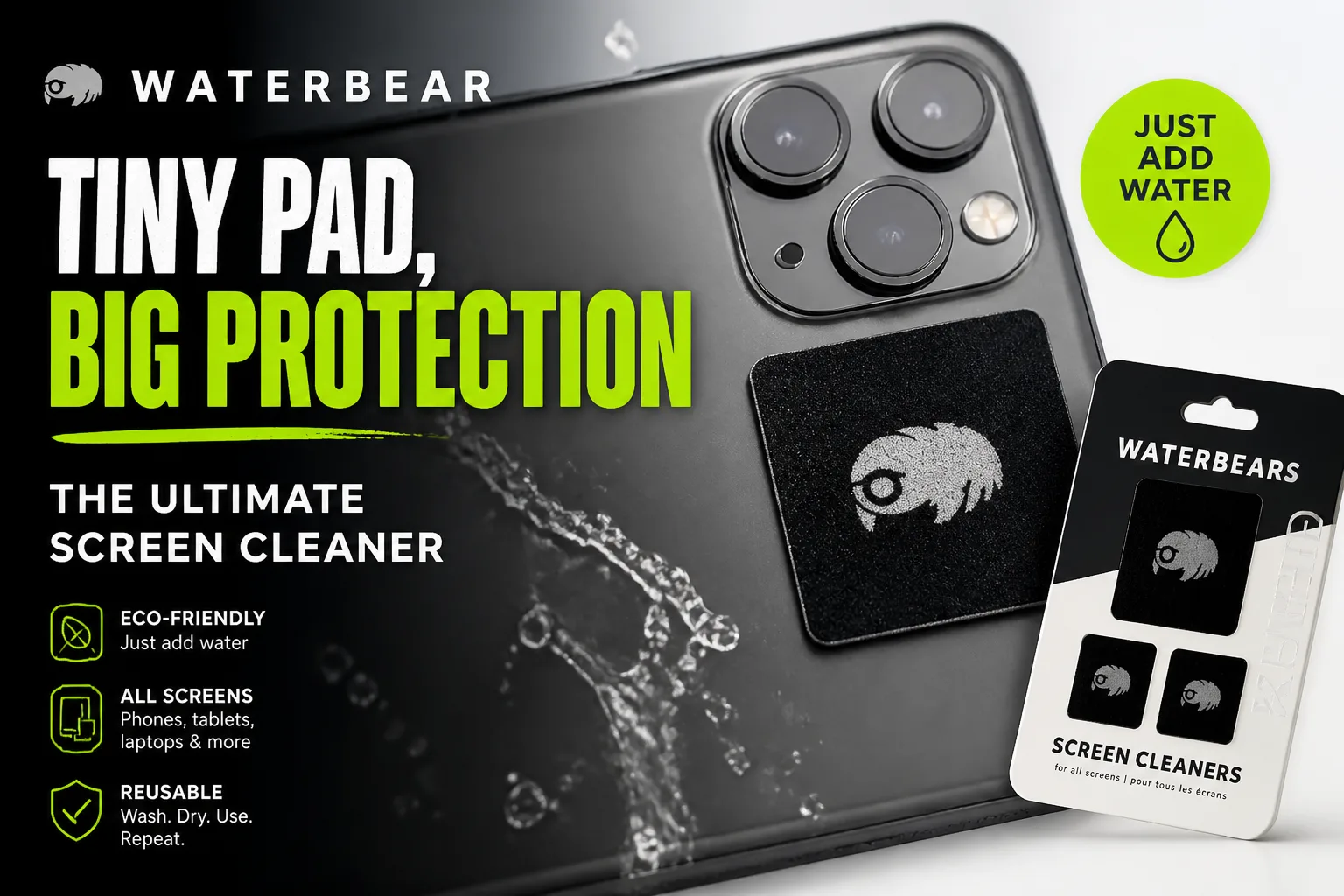 WaterBear Review: Does the Stick-On, NASA-Inspired Screen Cleaner Actually Clean Better Than a Microfiber Cloth?