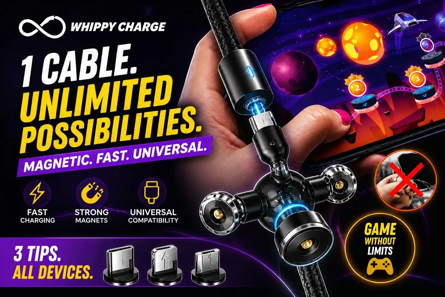 Whippy Charge Review: Is One Magnetic Cable Really Enough For Every Device?